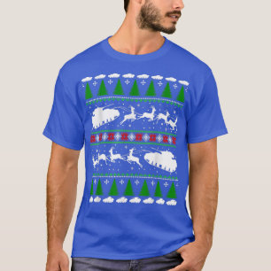 Camiseta Navidades de los renos de la cisterna Santa Sleigh