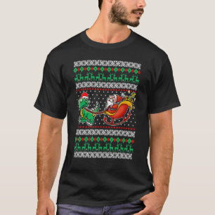 Camiseta Navidades de los renos de los dinosaurios Santa Cl