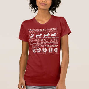 Camiseta Navidades de Love Joy Peace Scotts Holiday Dogs