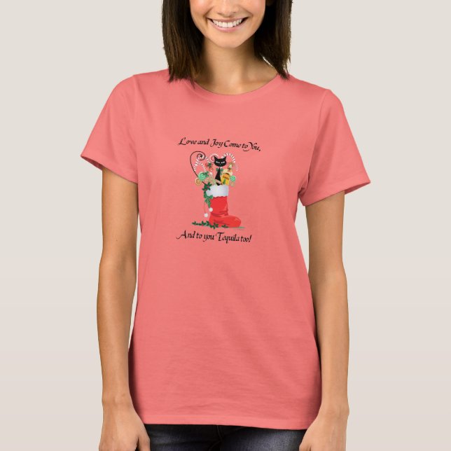 Camiseta Navidades de Love & Joy & Tequila KatONineTales '1 (Anverso)