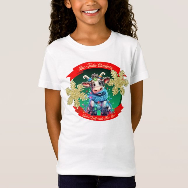 Camiseta Navidades de luz de cabra (Anverso)