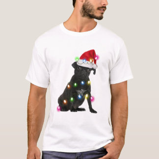 Camiseta Navidades de luz negro, Navidades iluminados