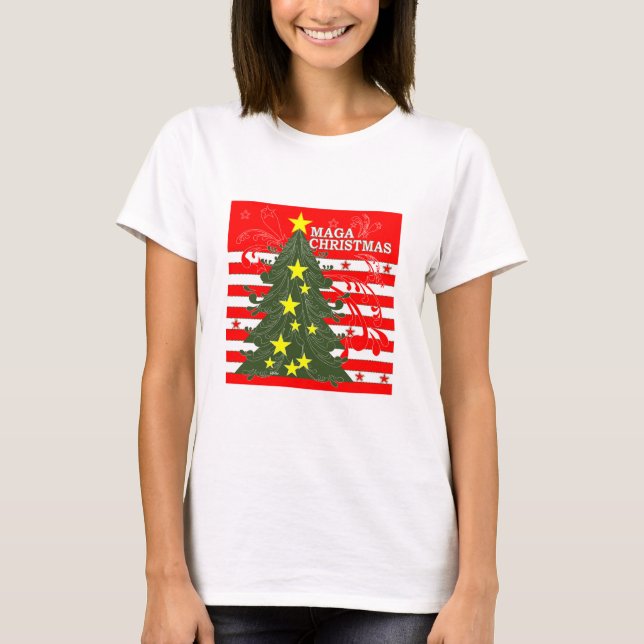 Camiseta NAVIDADES de MAGA Patriótico (Anverso)