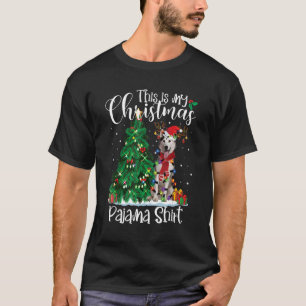 Camiseta Navidades de Malamute de Alaska iluminan perro de 