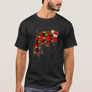 Camiseta Navidades de Manatí Santa Hat Xmas Luces de vacaci