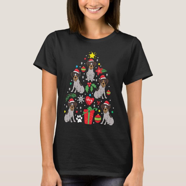 Camiseta Navidades de manos con cable alemanes perro (Anverso)