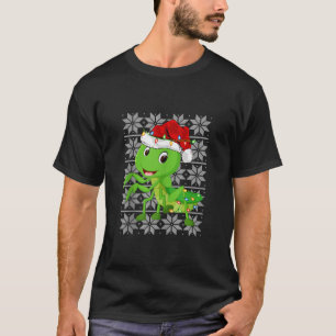 Camiseta Navidades de Mantis iluminan a los renos Santa Hat