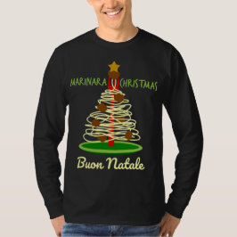 Camiseta Navidades de Marinara Buon Natale Spaghetti Tree