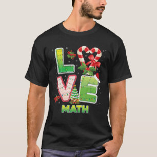 Camiseta Navidades de matemáticas de amor Santa Hat Stuache