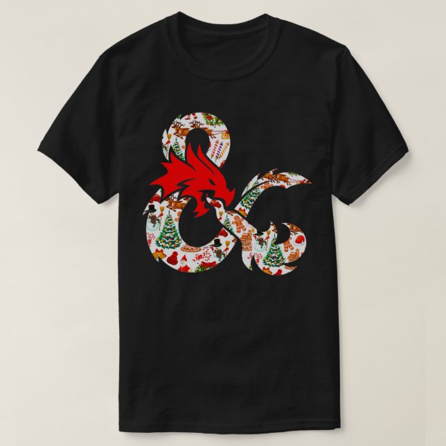 Camiseta Navidades de mazmorras y dragones (Diseño del anverso)