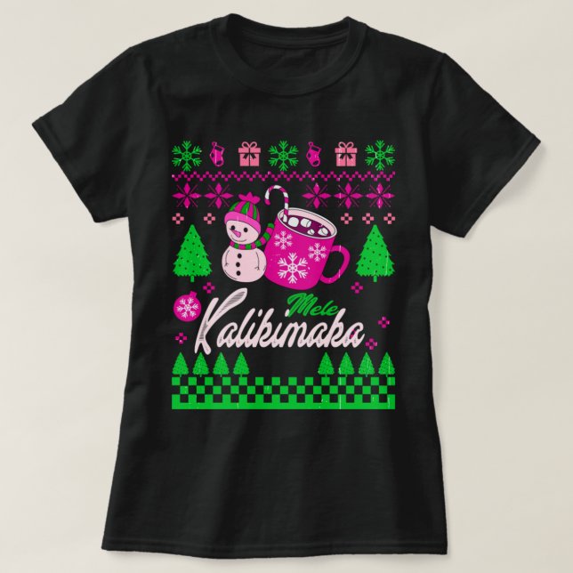 Camiseta navidades de mele kalikimaka Groovy Ugly (Diseño del anverso)