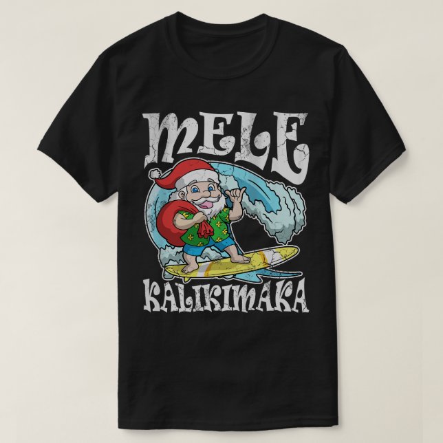 Camiseta Navidades de Mele Kalikimaka Hawaii (Diseño del anverso)
