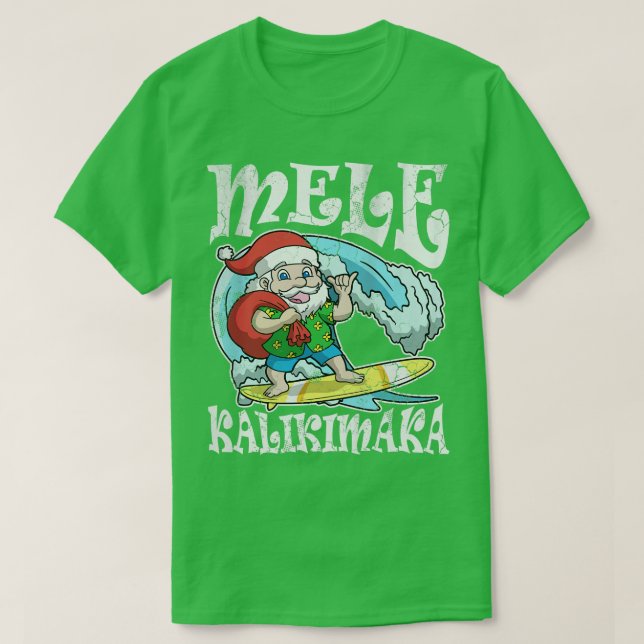 Camiseta Navidades de Mele Kalikimaka Hawaii (Diseño del anverso)