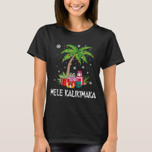 Camiseta Navidades de Mele Kalikimaka iluminan árbol de pal