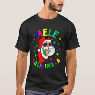Camiseta Navidades de Mele Kalikimaka Santa Claus Shaka Haw