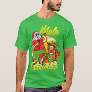 Camiseta Navidades De Mele Kalikimaka Santa Hawaii En Julio