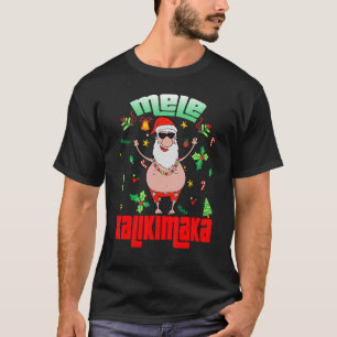 Camiseta Navidades de Mele Kalikimaka Santa Shaka Hawaii 6