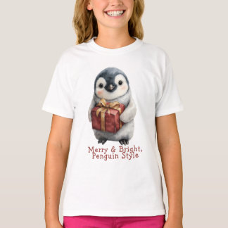 Camiseta Navidades de Merry & Bright Penguin