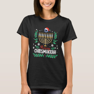 Camiseta Navidades de Merry Chrismukkah Jewish Hanukkah 202