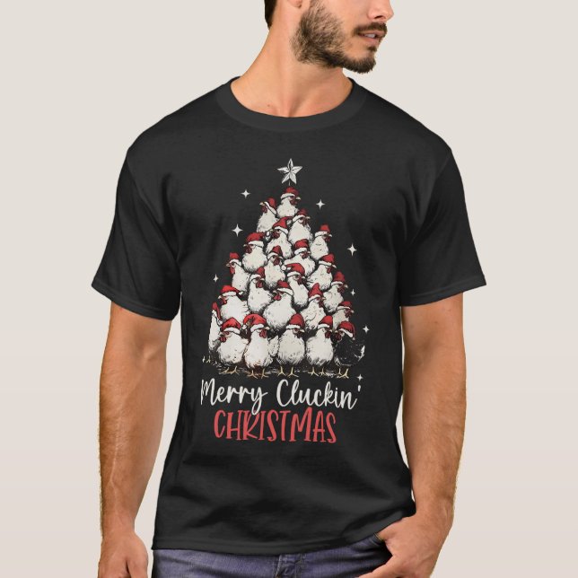 Camiseta Navidades de Merry Cluckin Navidades divertidos Po (Anverso)