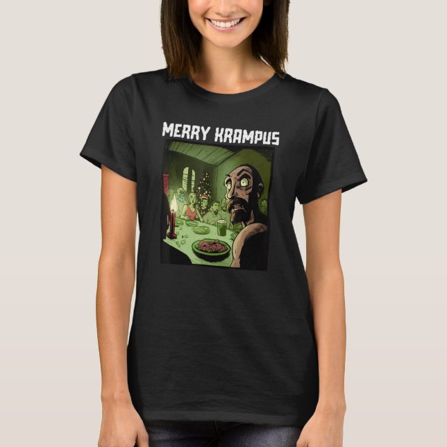 Camiseta Navidades de Merry Krampus Navidad Horror Sudor Su (Anverso)