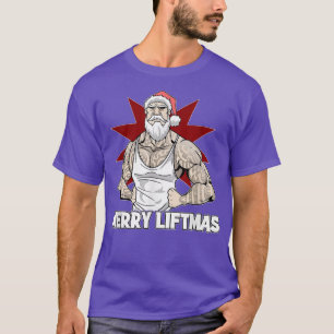 Camiseta Navidades de Merry Liftmas Santa Claus Tattoos