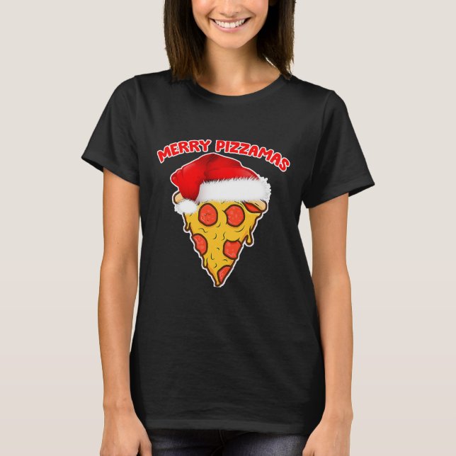 Camiseta Navidades de Merry Pizzamas Pizza Pajamas (Anverso)
