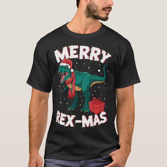 Camiseta Navidades de Merry Rex-Mas (Anverso)