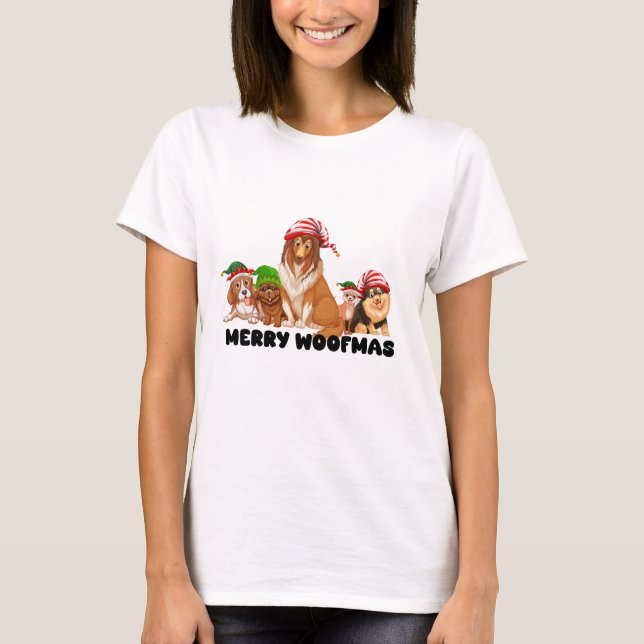 Camiseta Navidades de Merry Woofmas (Anverso)