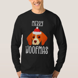 Camiseta Navidades de Merry Woofmas Beagle Santa Dog Beagle
