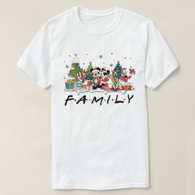 Camiseta navidades de mickey y amigo de familia (Diseño del anverso)