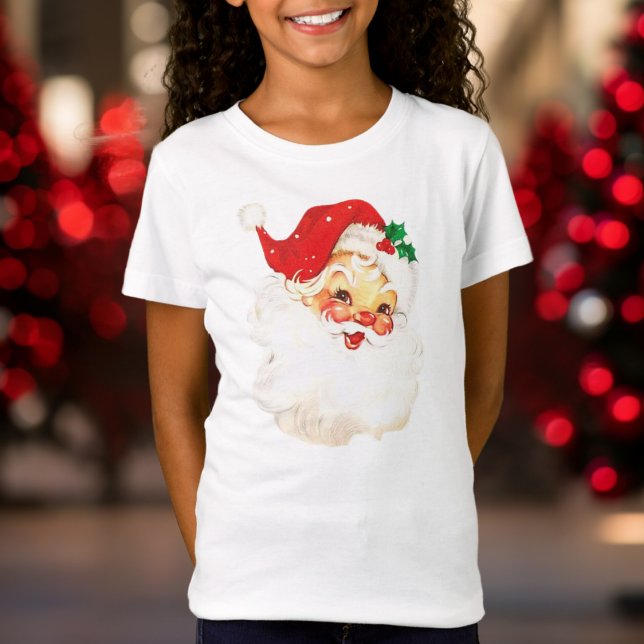 Camiseta Navidades de Mid Century Vintage Santa Claus (Mid Century Vintage Santa Claus Christmas T-Shirt)
