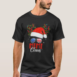 Camiseta Navidades de Mimi Claus Reindeer Santa Messy Bun F