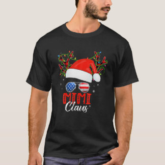 Camiseta Navidades de Mimi Claus Reindeer Santa Messy Bun F