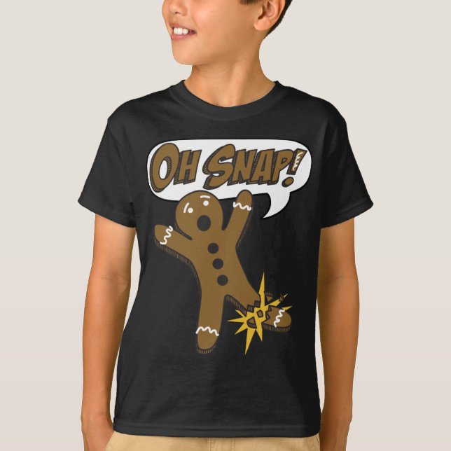 Camiseta Navidades de moda Gingerbread Man Oh Snap! (Anverso)