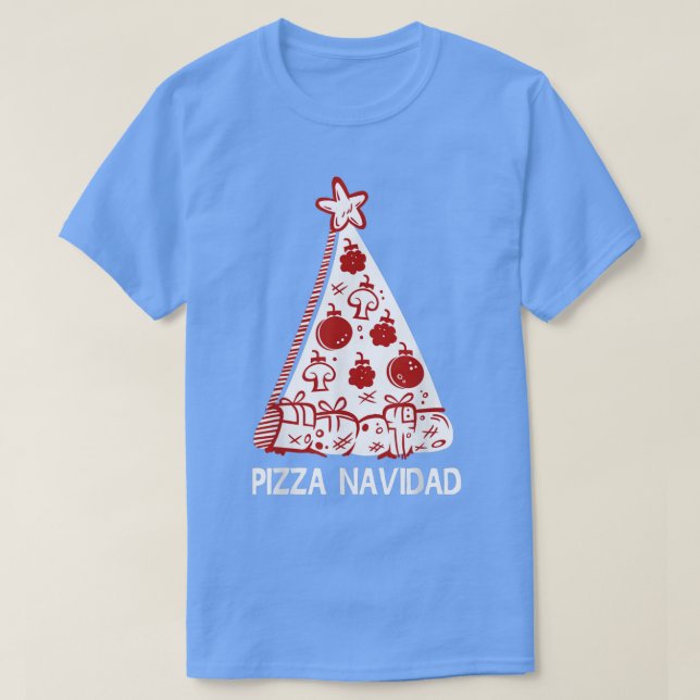 Camiseta Navidades de moda Pizza Navidad Slice Tree 3299562 (Diseño del anverso)