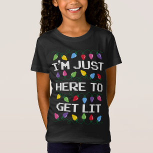 Camiseta Navidades de moda que estoy aquí para recibir la N
