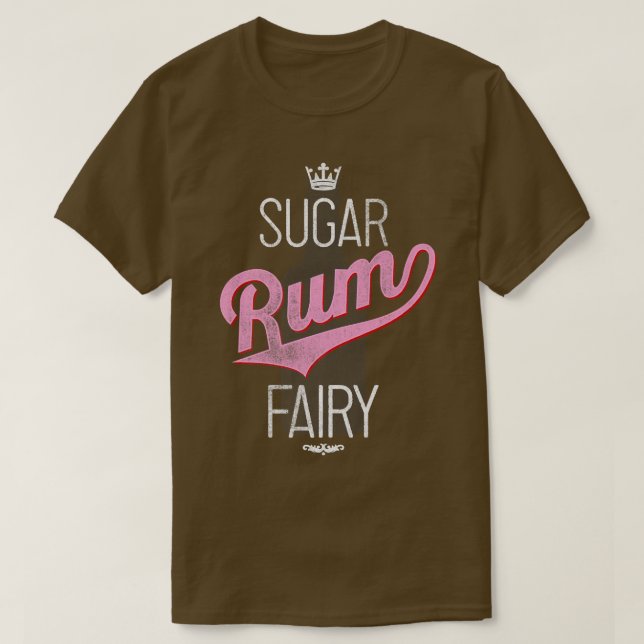 Camiseta Navidades de moda Sugar Rum Fairy Botella Silhouet (Diseño del anverso)