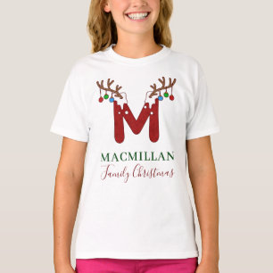 Camiseta Navidades de monograma Hija Matando a Personalizad