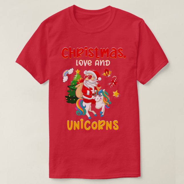 Camiseta Navidades de monomorrano de caballos Chicas aman e (Diseño del anverso)