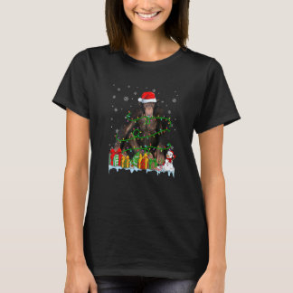 Camiseta Navidades de monos de Santa Hat iluminan animales