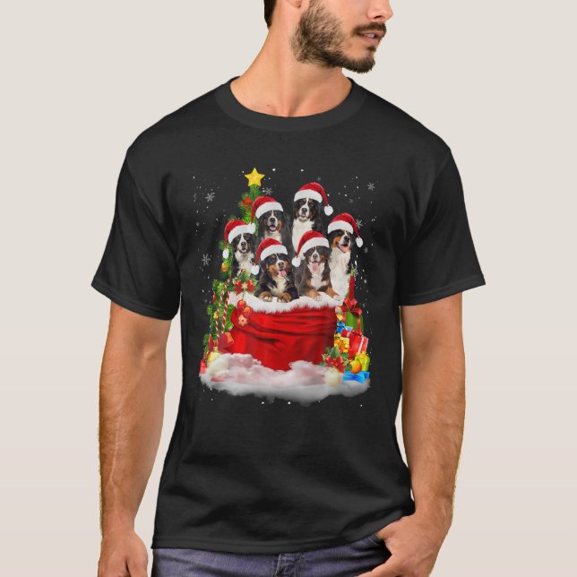 Camiseta Navidades de montaña de Bernese Santa Claus Bag Ch (Anverso)