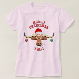 Camiseta Navidades de Moo-ey, Longhorn Steer