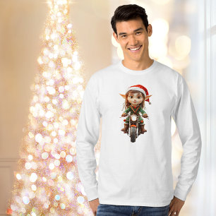 Camiseta Navidades de moto Elf Men's Tee