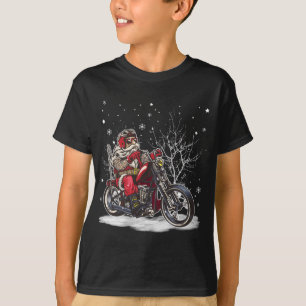 Camiseta navidades de motocicletas dM3b Santa Driving Merry