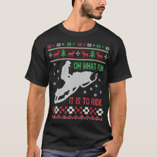 Camiseta Navidades de motos de nieve endulzan regalo de Nav