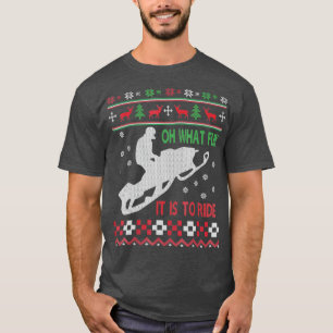 Camiseta Navidades de motos de nieve endulzan regalo de Nav