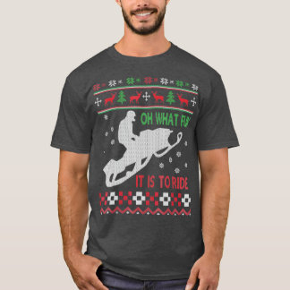 Camiseta Navidades de motos de nieve endulzan regalo de Nav