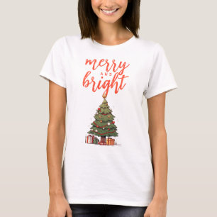 Camiseta Navidades de mujeres blancas modernas y brillantes