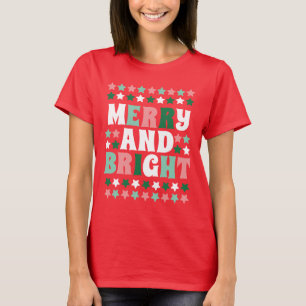 Camiseta Navidades de mujeres rojas audaces y brillantes